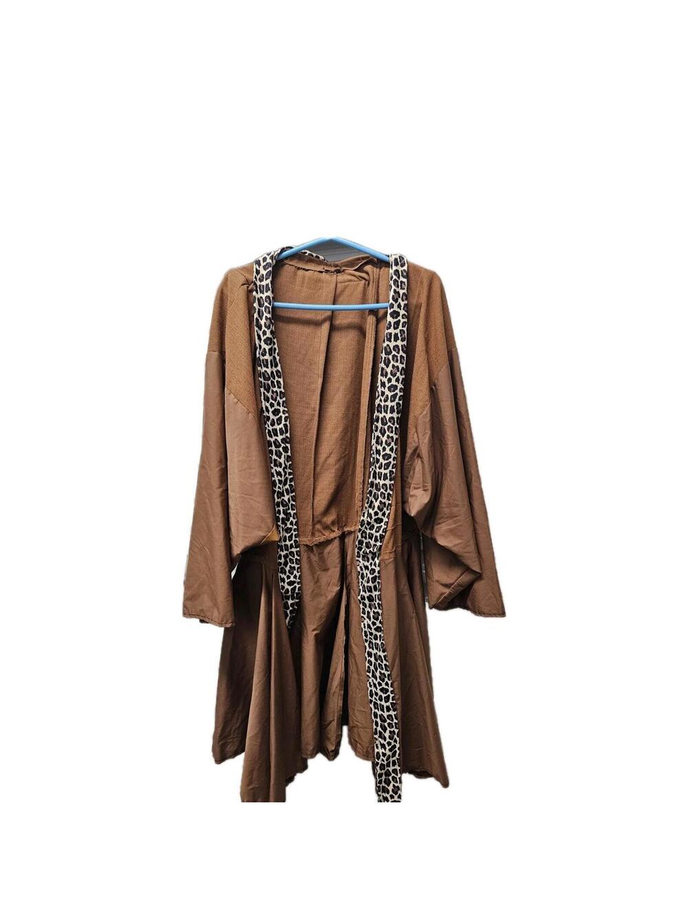 Handmade Stage Theater Costume Robe Duster Multi-fabric Leopard Accent One Size